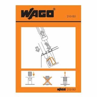 Wago Operating Instruction Stickers, Front-Entry, 280,281,780 & 784 Series