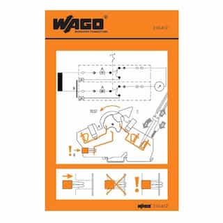 Wago Operating Instruction Stickers for 282-870 Terminal Block