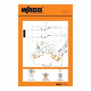 Wago Operating Instruction Stickers for 282-860 Terminal Block