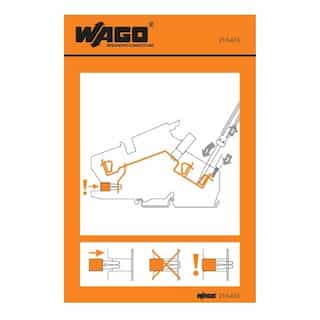 Wago Operating Instruction Stickers for 282-865 Terminal Block