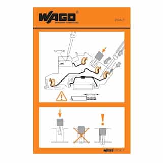 Wago Operating Instruction Stickers, Cage Clamp Compact, 775 Series