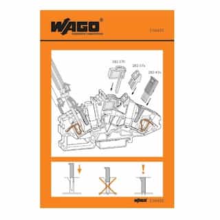 Wago Operating Instruction Stickers for 282-821 Terminal Block