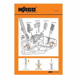 Wago Operating Instruction Stickers for 282-811 Terminal Block