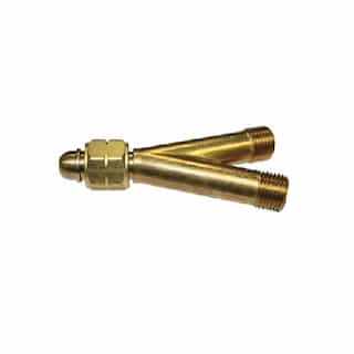 Brass "Y" Connection for Acetylene Gases