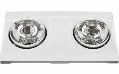 Aero Pure A515AW 80 CFM 2-Bulb Bathroom Heater Fan with Light, White
