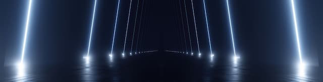 Image of LED Lights coming from ground