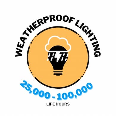 LED weatherproof light life hours