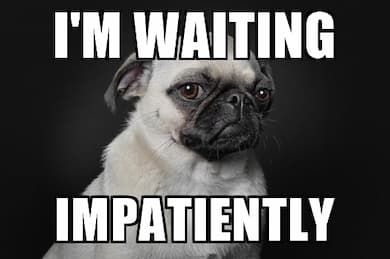 Waiting impatiently
