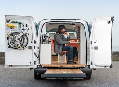 Working in Nissan Van