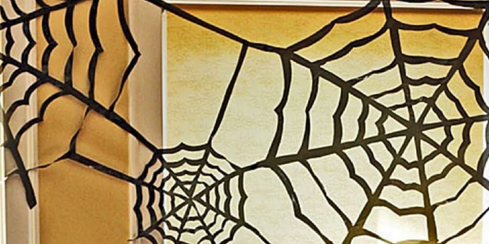 13 Days of Halloween: Trash Bag Spider Web