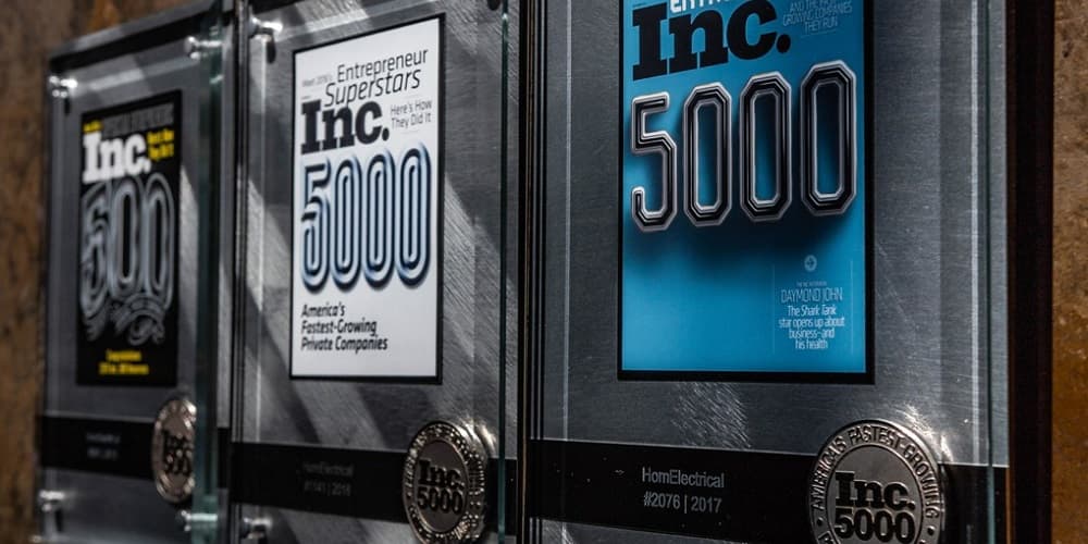 HomElectrical Makes the 2017 Inc Magazine 5000 List for Third Consecutive Year