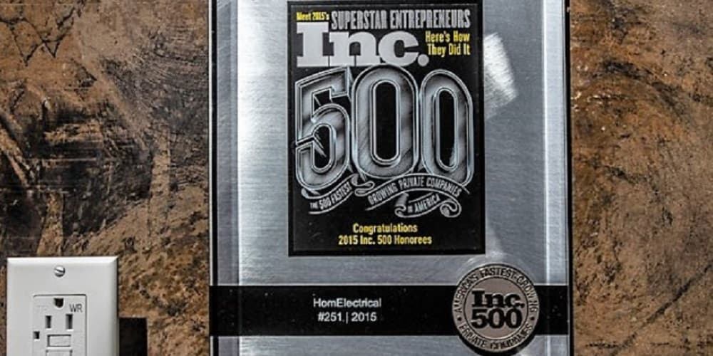 HomElectrical Named to Inc Magazine's Fastest Growing Companies of 2015