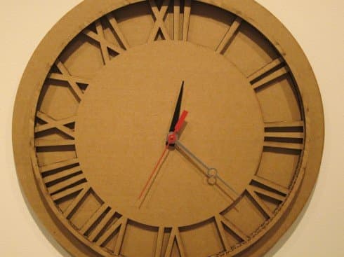Cardboard Clock