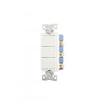 Eaton Wiring 15 Amp Rocker Switch, Single Pole (3), 3-Way, 120V, White