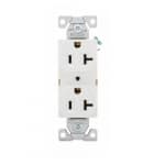 Eaton Wiring 20 Amp Duplex Receptacle, Auto-Grounded, Commercial, White