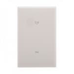 Eaton Wiring 1-Gang Blank Wall Plate, Strap Mount, Mid-Size, Polycarbonate, Gray