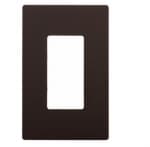 Eaton Wiring 1-Gang Decora Wall Plate, Mid-Size, Screwless, Brown