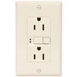 Eaton Wiring 20 Amp Duplex GFCI Receptacle Outlet, Auto-Monitoring, Almond