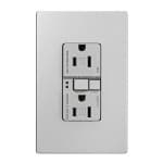 Eaton Wiring 15 Amp Tamper Resistant Duplex GFCI Receptacle Outlet, Silver Granite