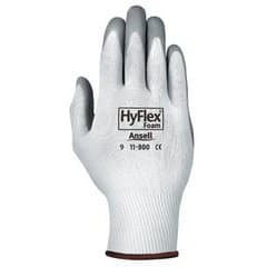White/Gray HyFlex Foam Gloves Size 8