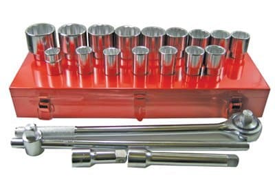 Anchor 21 Piece 12 Point Standard and Deep Socket Sets