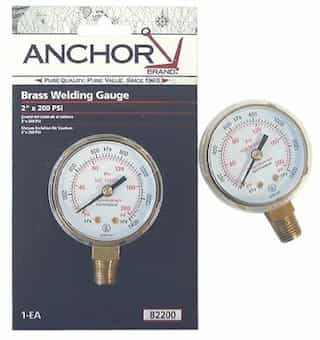 Anchor 2X200 Polished Brass Replacement Gauge