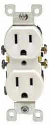 15 Amp Self Grounding Tamper Resistant (TR) Receptacle Outlet, White
