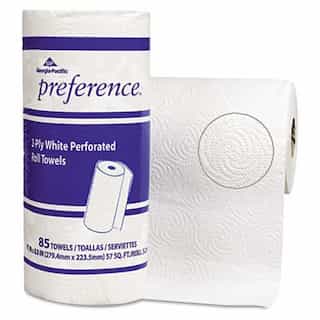 Perforated Paper Towel Roll, White