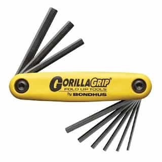 Bondhus 5/64''-1/4'' Gorilla Grip Fold-Up Hex Key Wrench