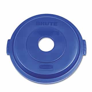 Brute Bottle or Can Recycling Top for 32 Gallon Brute Containers, Blue
