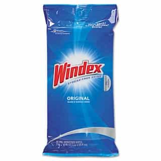 Diversey Windex 7" x 10" Glass and Surface Wipes