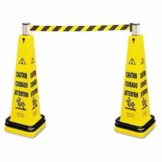 Rubbermaid Portable Barricade System Yellow, Caution