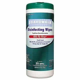 Boardwalk Disinfecting Wipes, 8 x 7, Fresh Scent, 35 per Canister