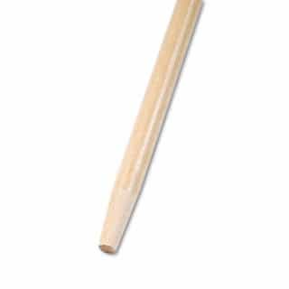 Tapered End Broom Handle, Laquered Hard Wood, 1-1/8 Dia. x 60 Long