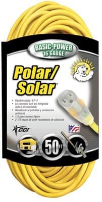 16/3 SJEOW Polar/Solar Extension Cord 50-ft w/ Lighted Ends