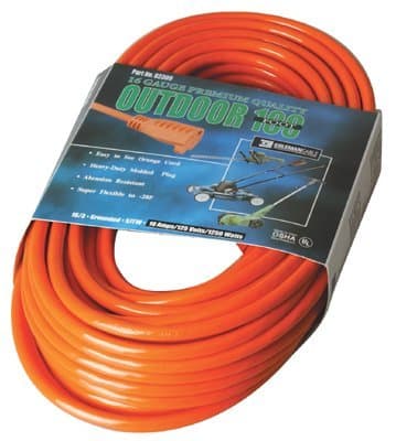 Coleman Vinyl Orange Extension cord 100-ft