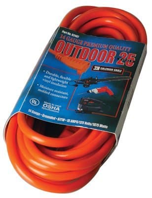 Vinyl Red Extension Cord 25-ft 125V