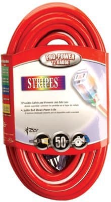 Coleman Red and White 100-ft Extension Cable with lighted ends