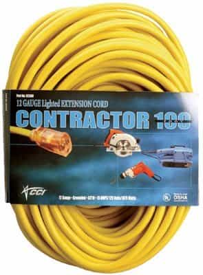 100-ft Yellow Extension Cord