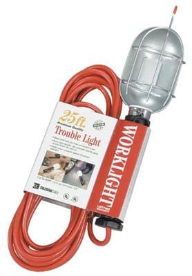 Coleman 25 -ft Black Trouble Light 18/3 AWG