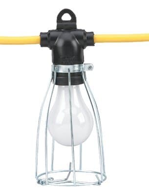 50-ft Cord-O-Lite temporary lighting with 5 sockets and Plastic Cover
