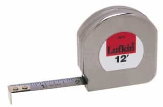 12' Chrome Plated Mezurall Pocket Measuring Tape