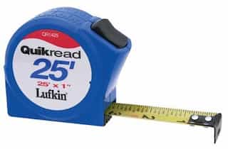 Lufkin 1"X25' Yellow Clad Quickread Measuring Tape A3 Blade