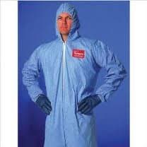 Dupont Tempro Coveralls, Serged Seams, Breathable, Light Blue, Blue, 3 XL