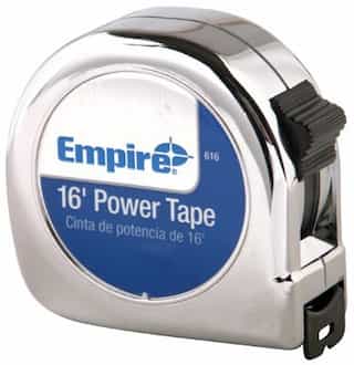 Empire 16' Single Side High Carbon Steel Power Tape Closed Reel
