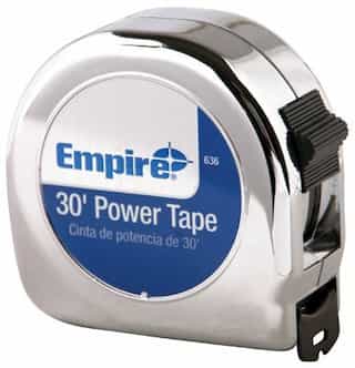 Empire 30' Single Side High Carbon Steel Power Tape Closed Reel