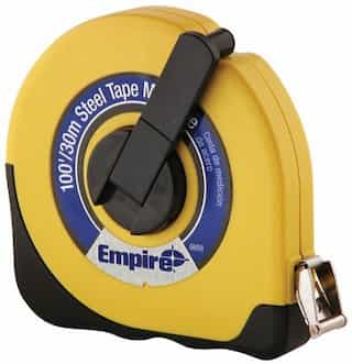 Empire 100' High Carbon Steel Closed Case Reel Measuring Tape