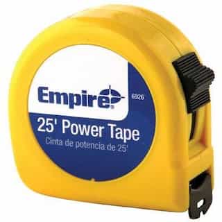 Empire 1"X25' High Carbon Steel Power Measuring Tape w/Neon Yellow
