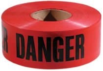 3"X 1000' Red With Black Lettering Danger Tape
