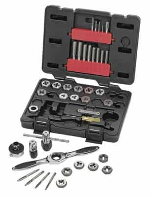 40 Piece Carbon Steel Tap and Die Set with Blow Molded Case
